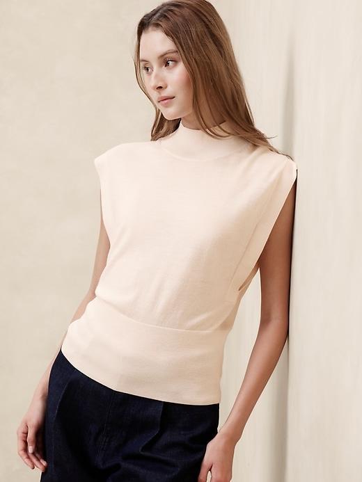 Merino Wool Mock-Neck Sweater Product Image