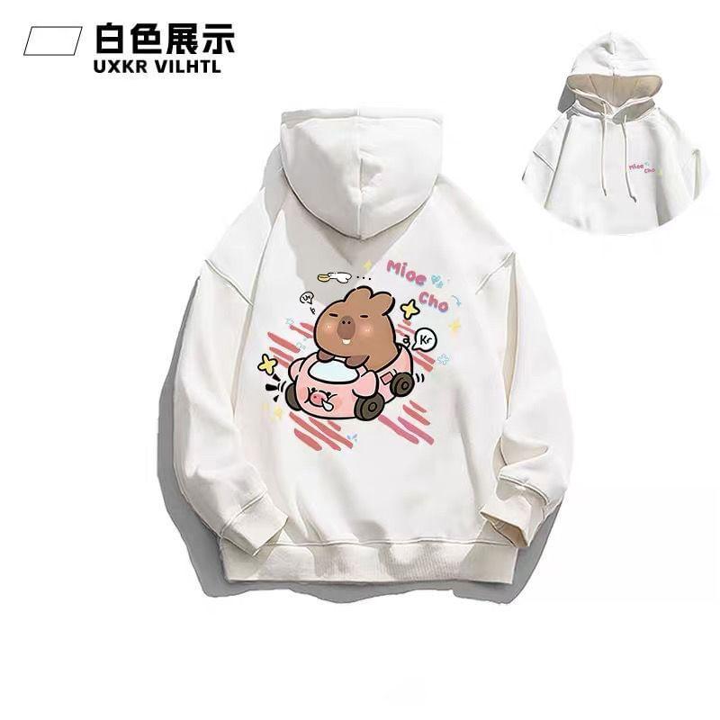 Couple Matching Cartoon Print Hoodie Product Image