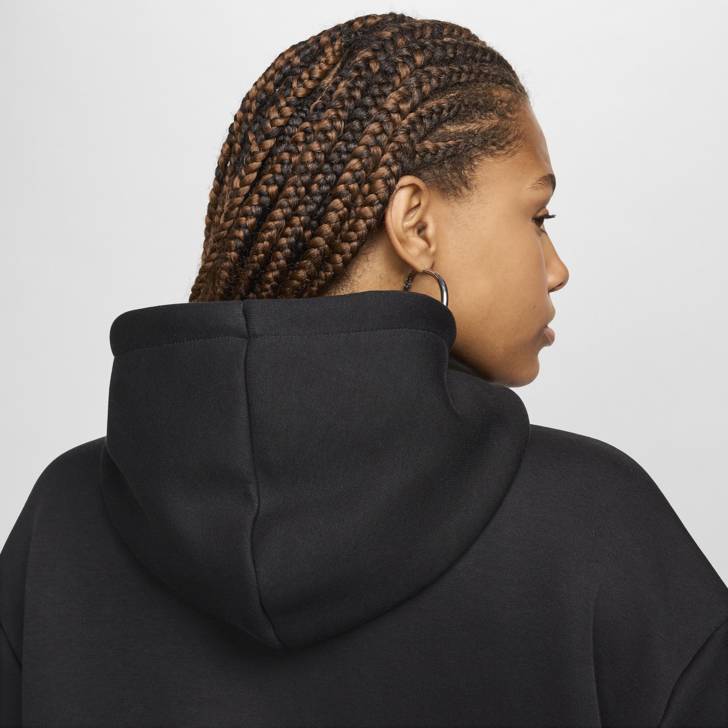 Nike Womens Nike NSW Tech Fleece OS Hoodie - Womens Black/Black Product Image