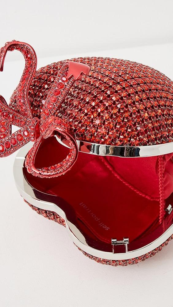 Self Portrait Red Crystal Heart Clutch | Shopbop Product Image