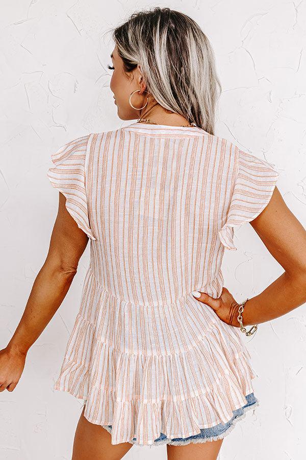 The Real Fling Shift Top In Orange Product Image