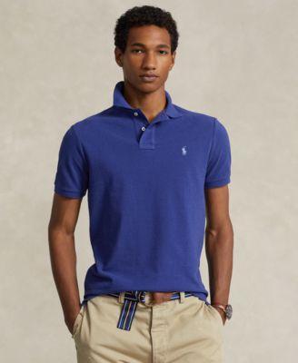 Men's Cotton Custom Slim Fit Mesh Polo Shirt Product Image