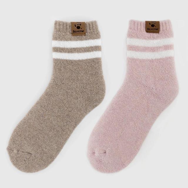 Bearpaw Womens Striped Varsity 2pk Ankle Socks 5-10 Product Image