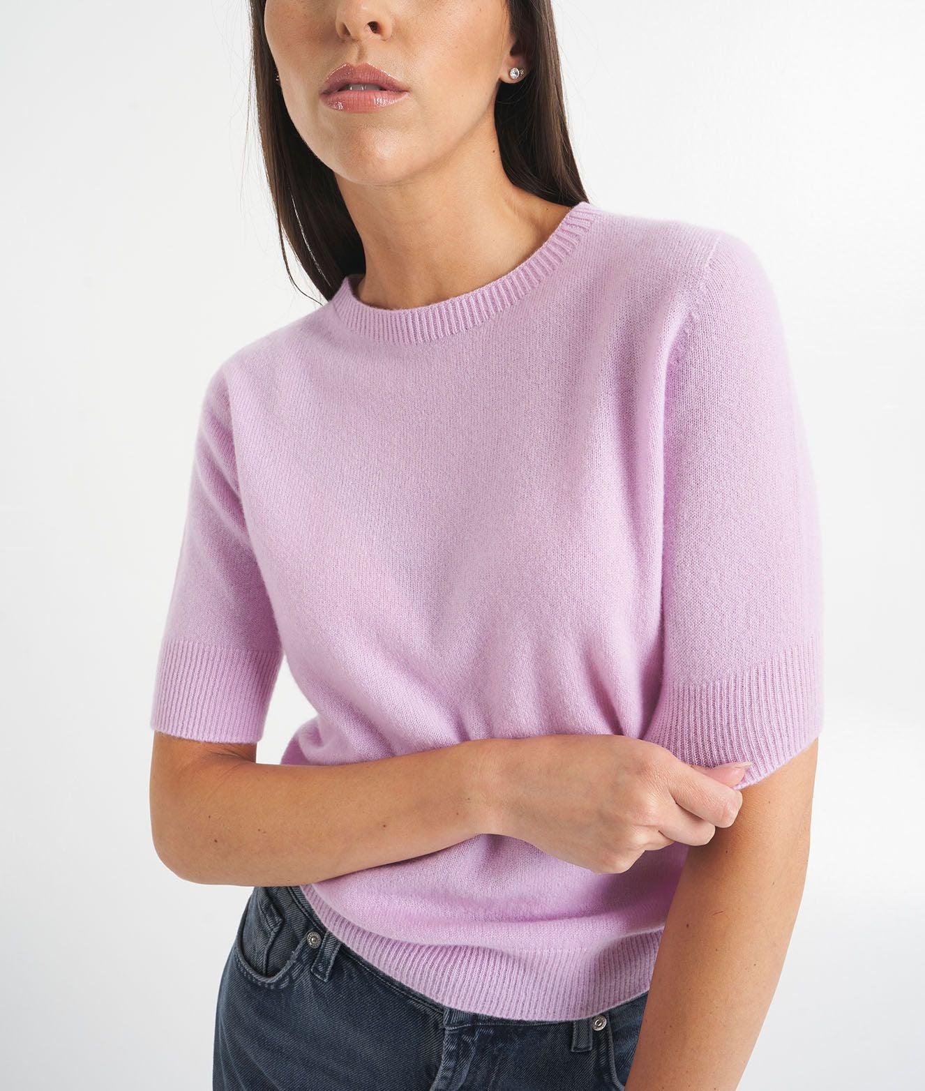 Maglia in cashmere a maniche corte Female Product Image