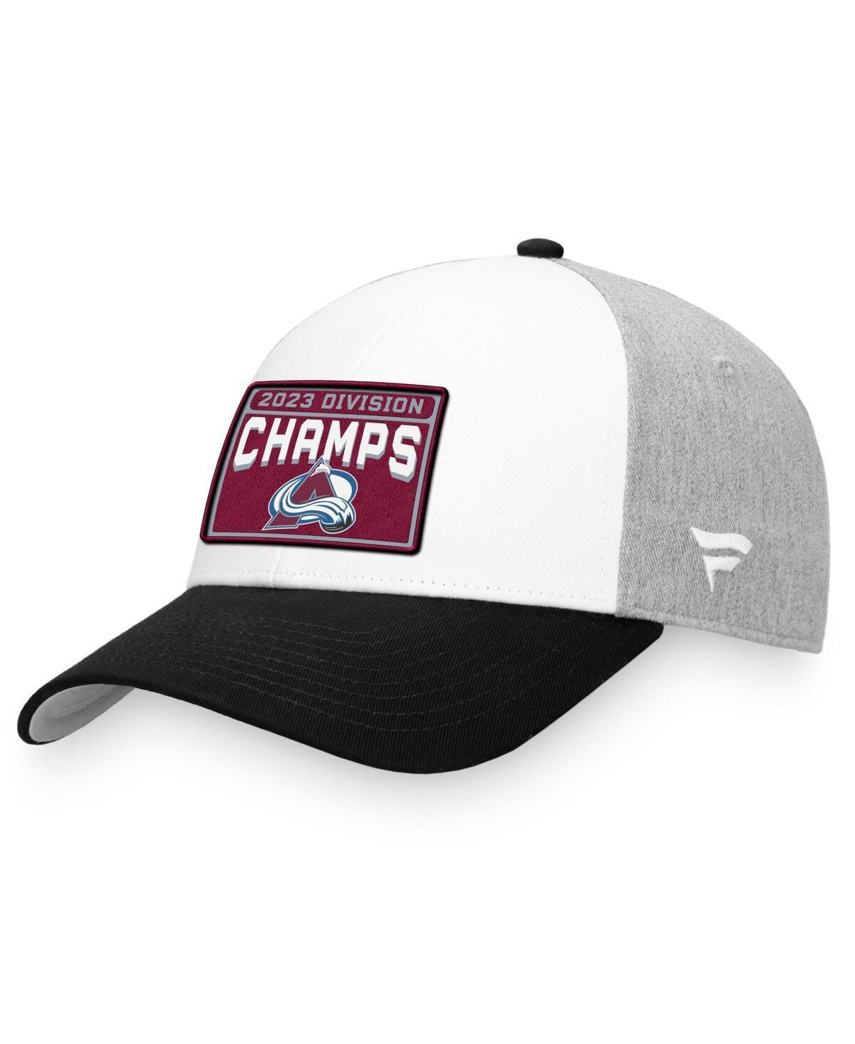 Mens Fanatics White Colorado Avalanche 2023 Central Division Champions Locker Room Adjustable Hat - White Product Image