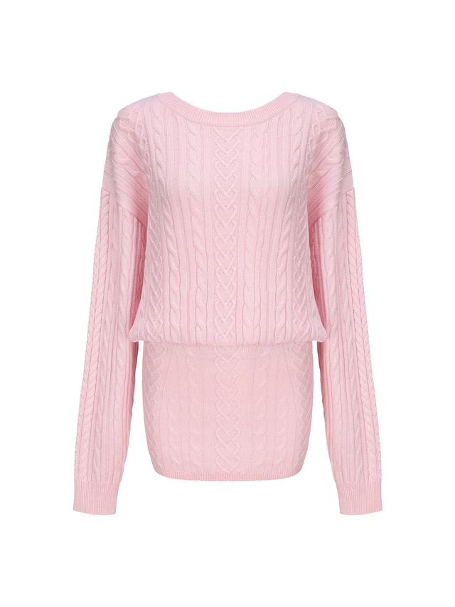 Kendall Knit Dress (Pink) Product Image