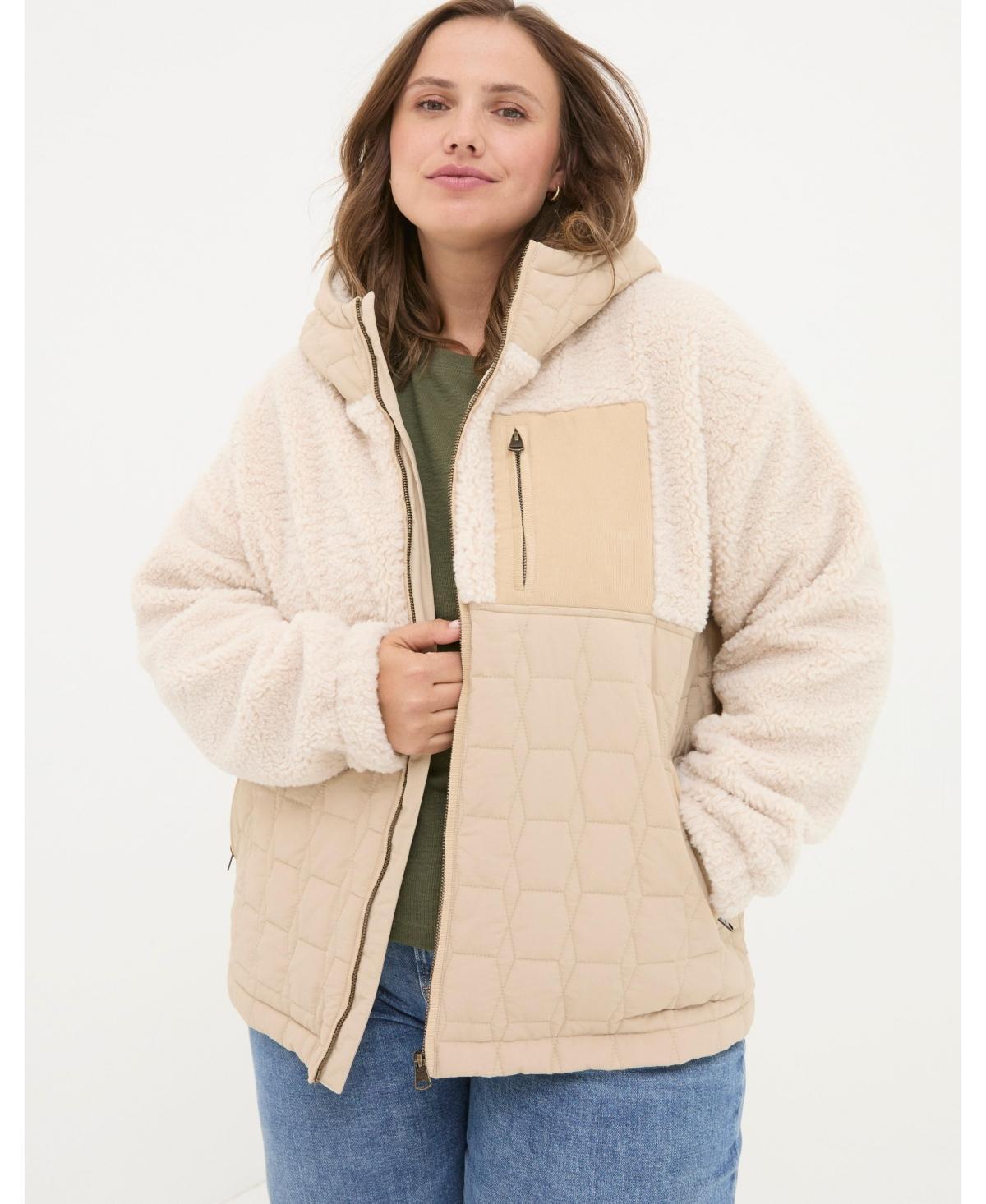 FatFace Womens Honey Fleece Quilted Jacket Product Image