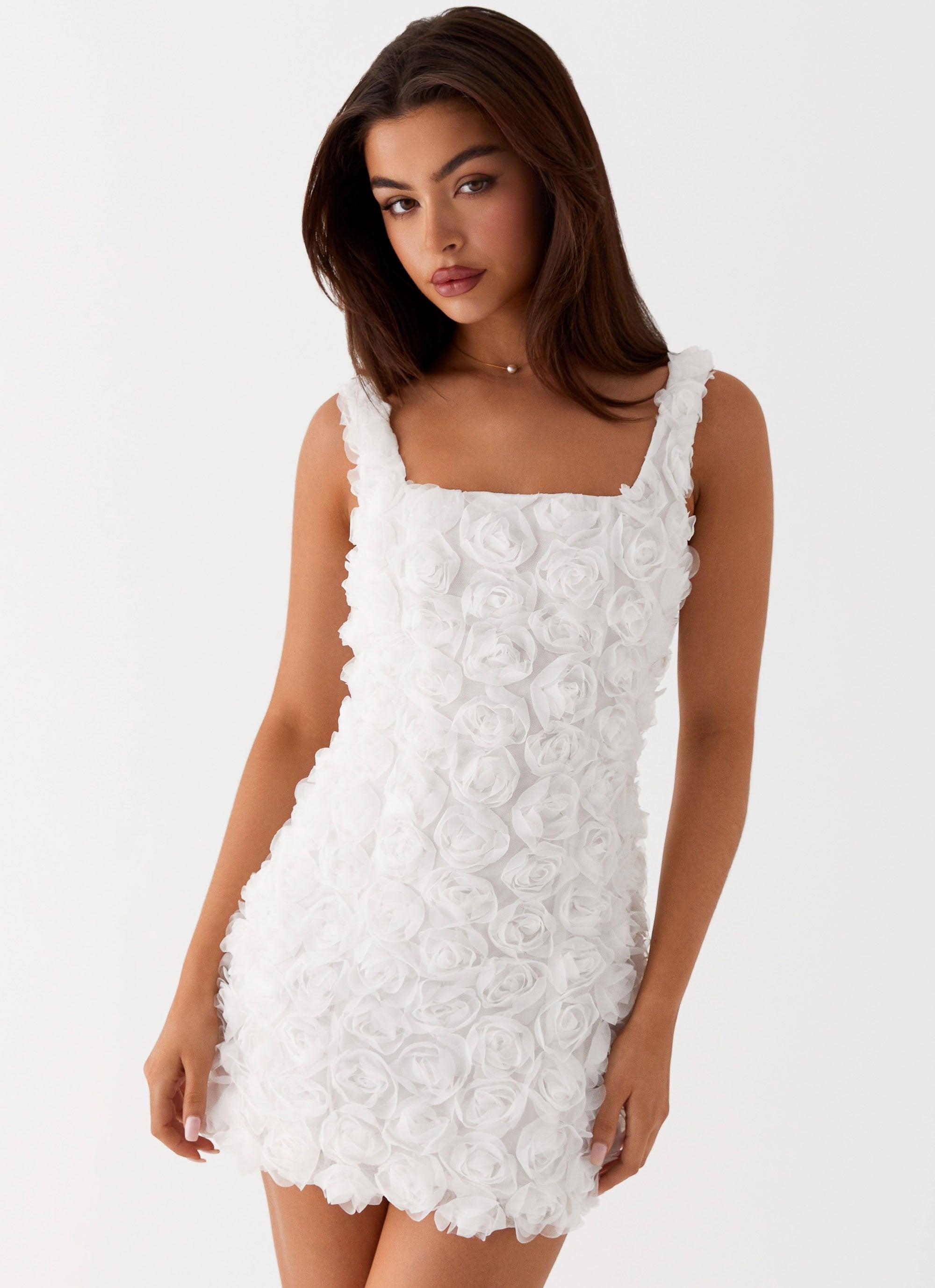 Valentina Mini Dress - White Product Image