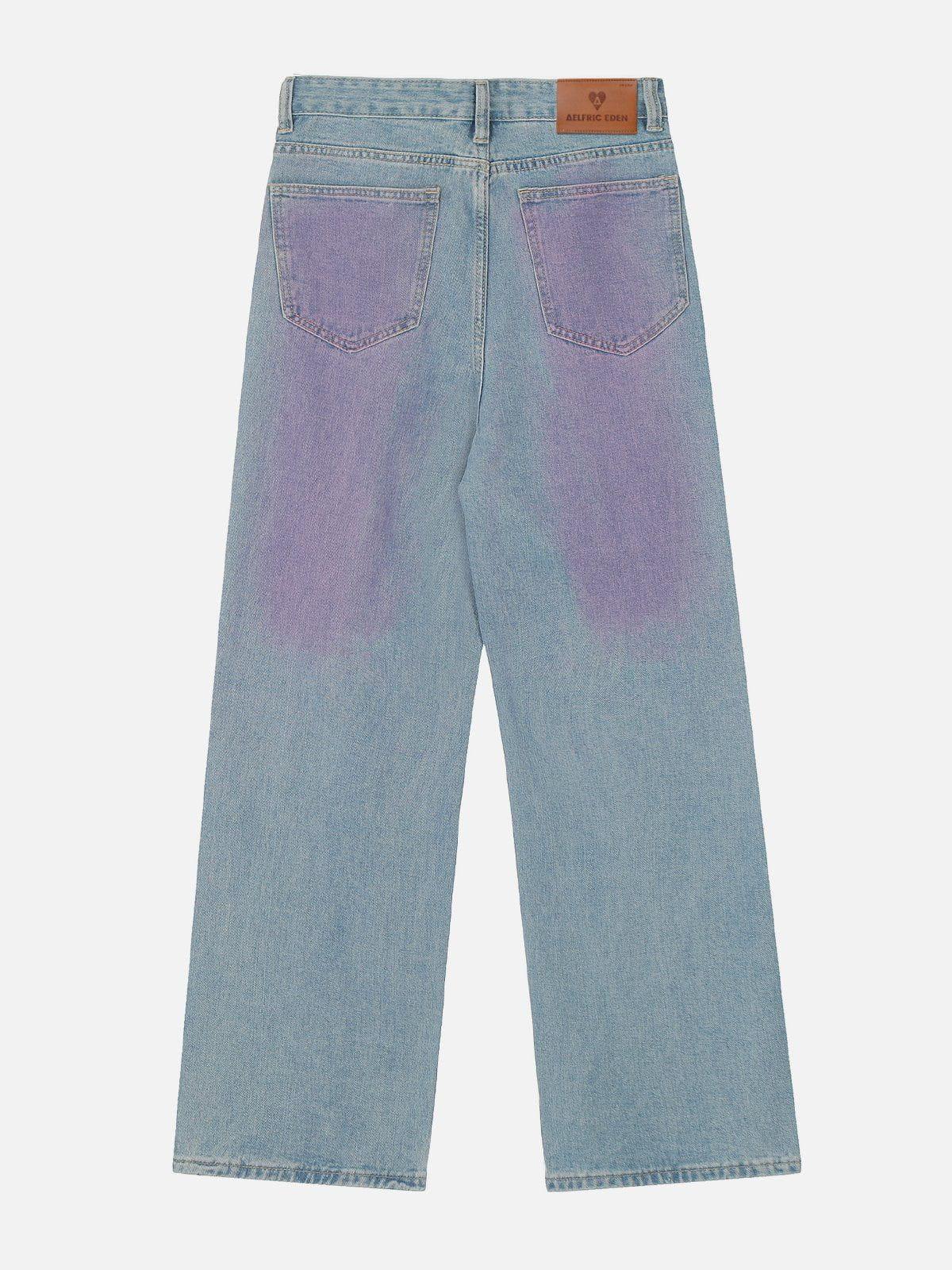 Aelfric Eden Embroidery Star Washed Jeans Product Image