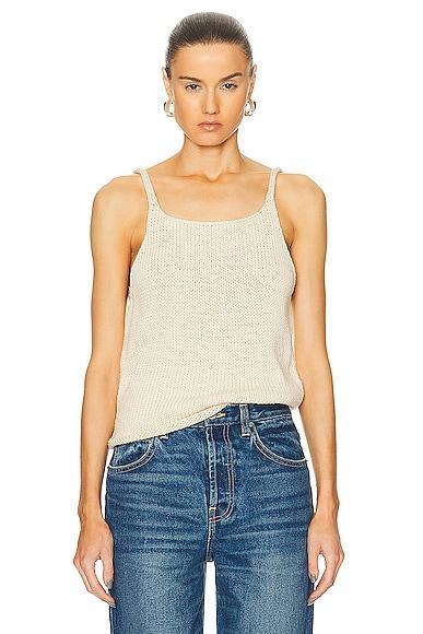 The Elder Statesman Strappy Tank Top White. (also in L, M, S). Product Image