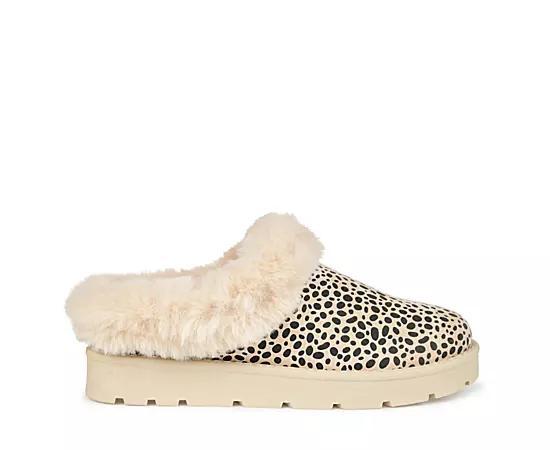 Journee Collection Whisp Womens Faux-Fur Trim Slippers Product Image