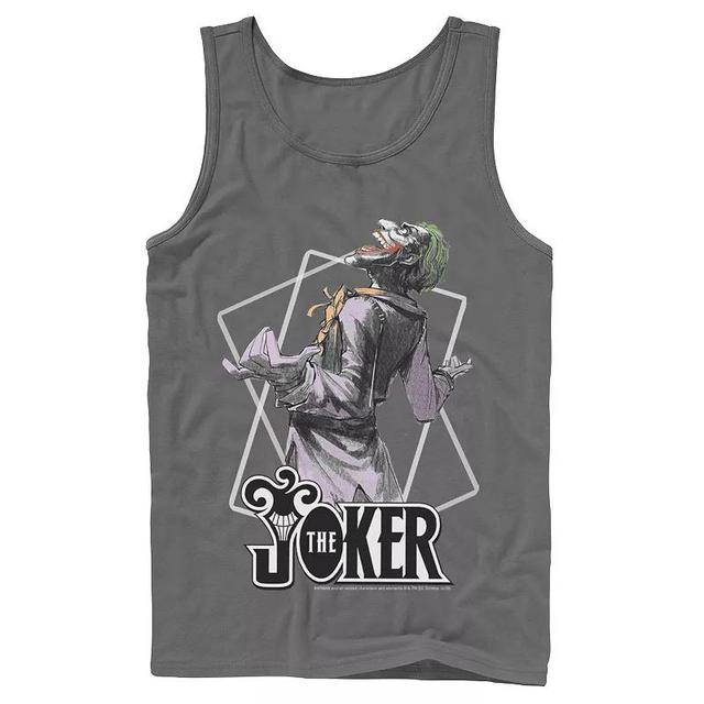 Mens DC Comics The Joker Card Outline Tank Top Product Image