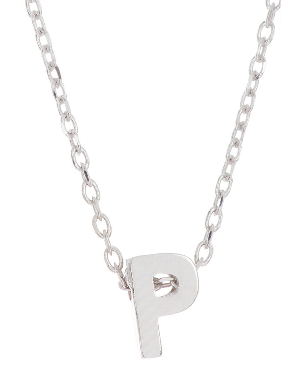 Adornia Rhodium-Plated Mini Initial A Pendant Necklace, 16 + 2 extender - P Product Image