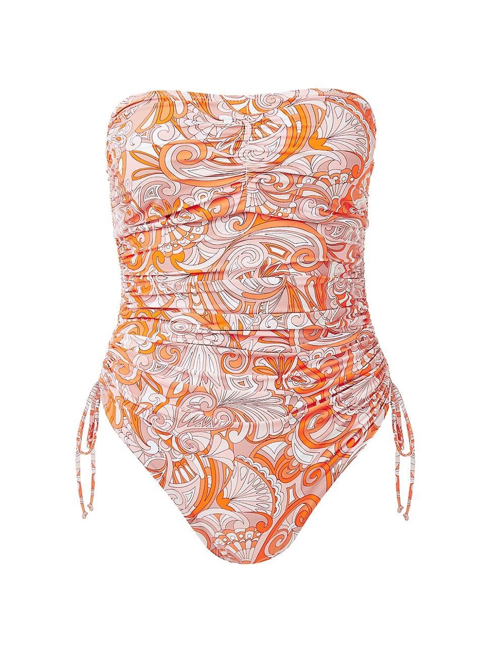 Womens Sydney Paisley Strapless One-Piece Swimsuit Product Image