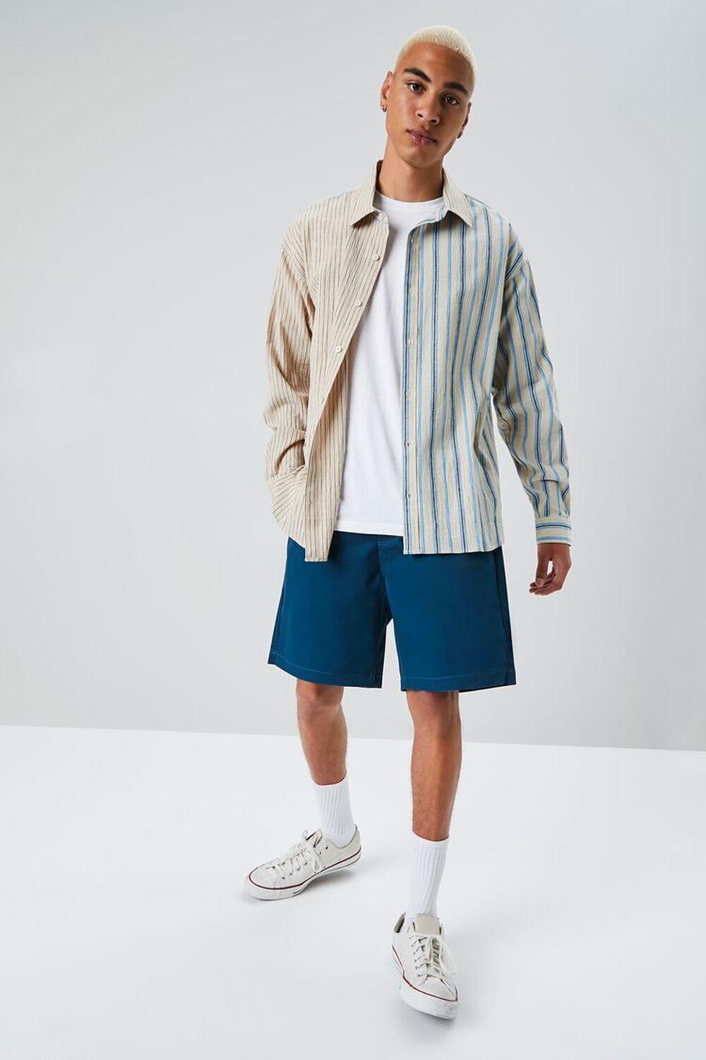 Reworked Striped Button-Front Shirt | Forever 21 Product Image