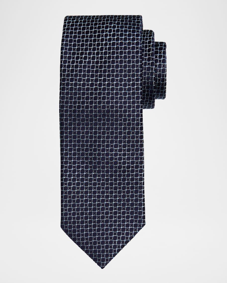 Men's Woven Geometric Silk Tie Product Image