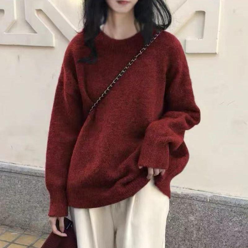 Crewneck Plain Sweater Product Image