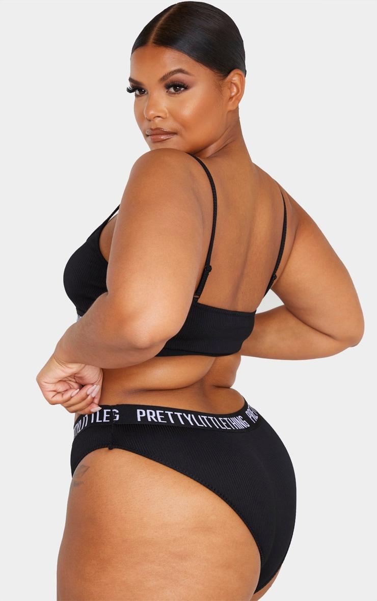 PRETTYLITTLETHING Plus Black Tape Panties Product Image