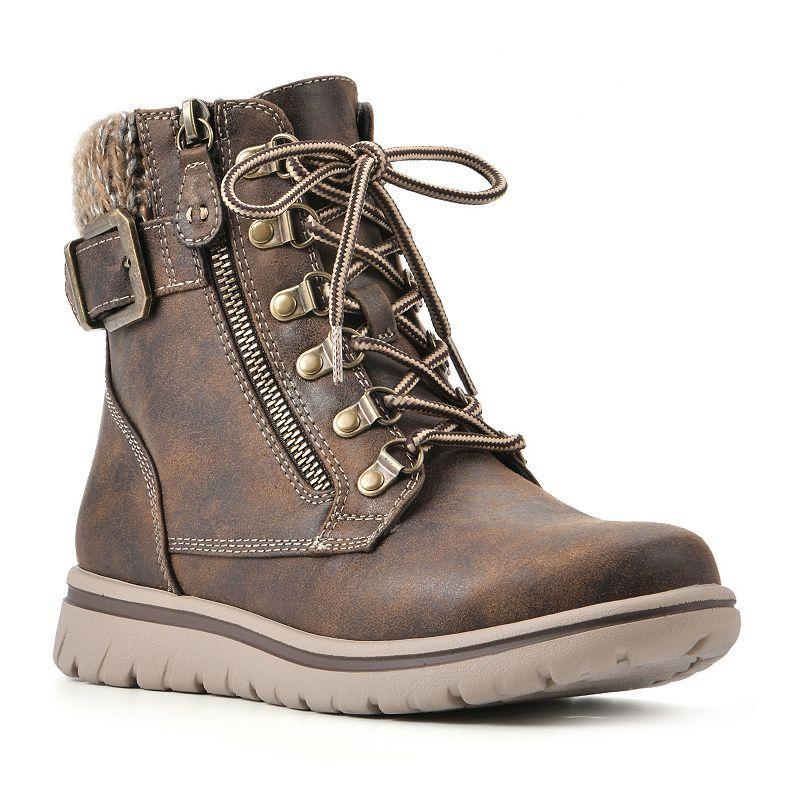 Cliffs by White Mountain Hearty Womens Combat Boots Brown Product Image