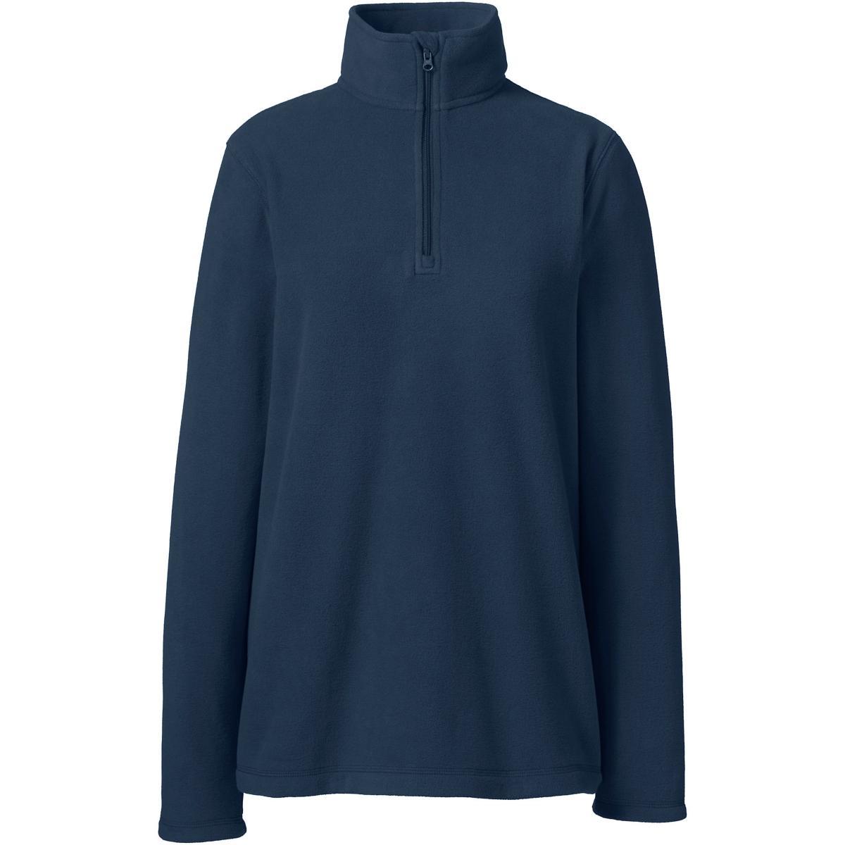 Lands End Womens Lightweight Fleece Quarter Zip Pullover Product Image