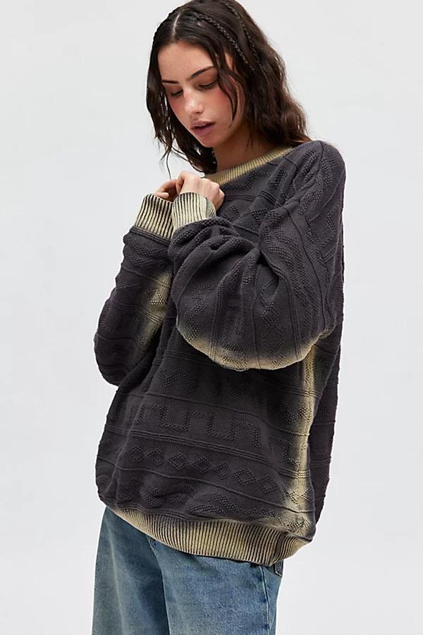 Urban Renewal Remade Tan & Brown Dye Sweater Womens at Urban Outfitters Product Image