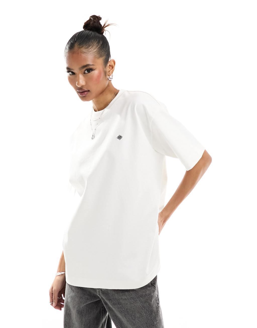 The Couture Club photographic back T-shirt in off white Product Image