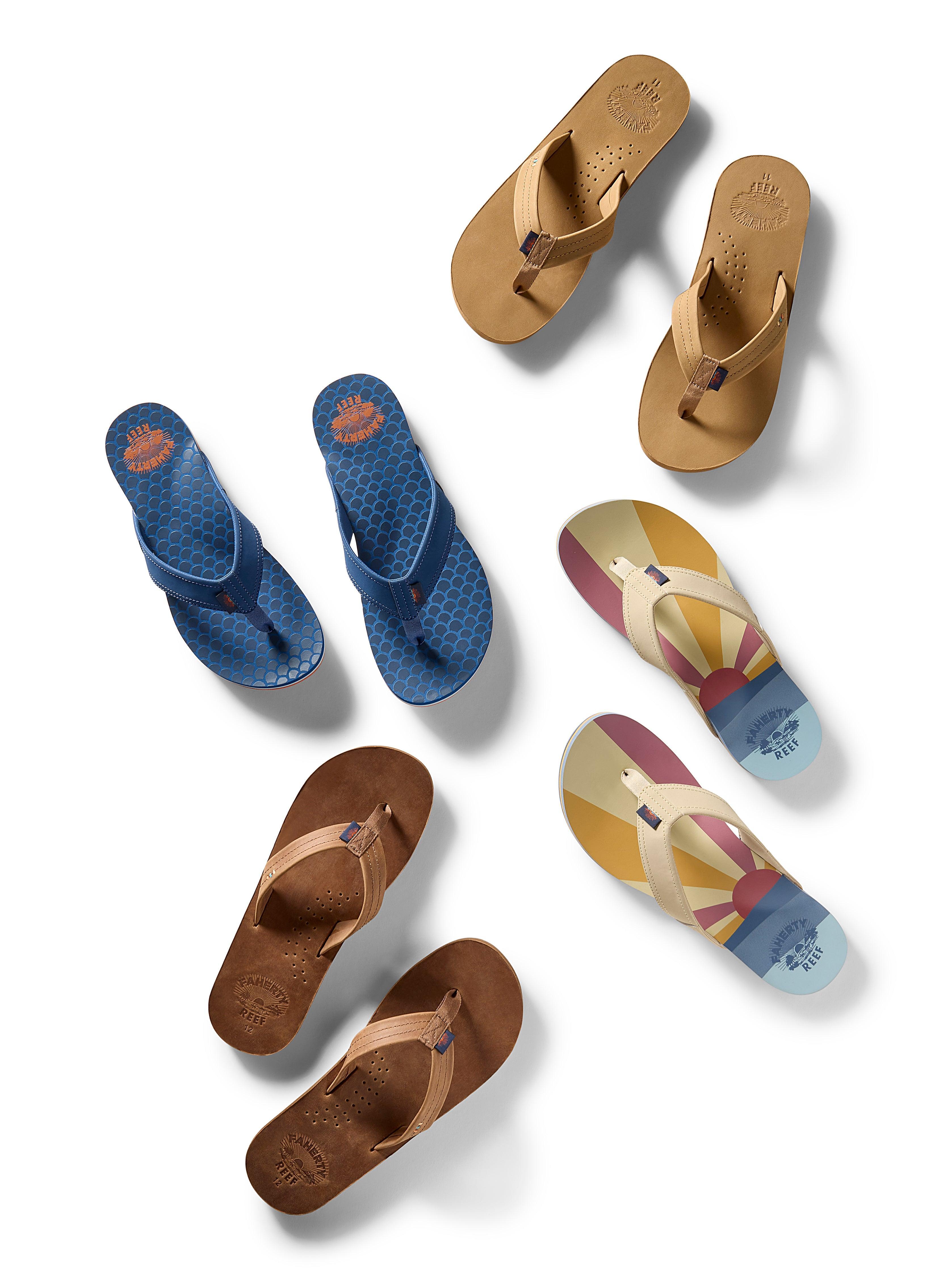 Faherty X REEF Men's Draftsmen Flip Flop - Bronze Male Product Image