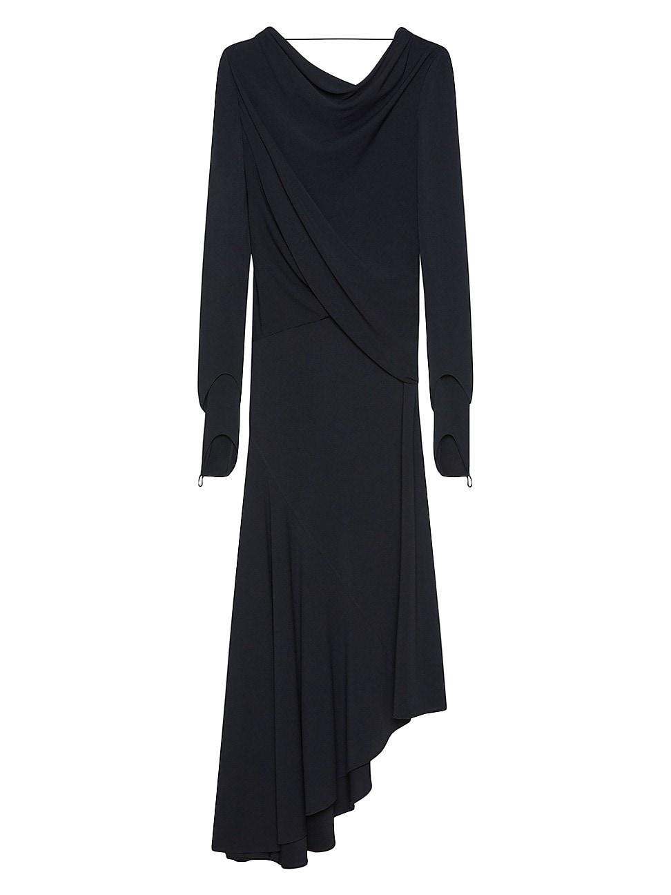 Asymmetric Draped Dress in Crepe Jersey Product Image