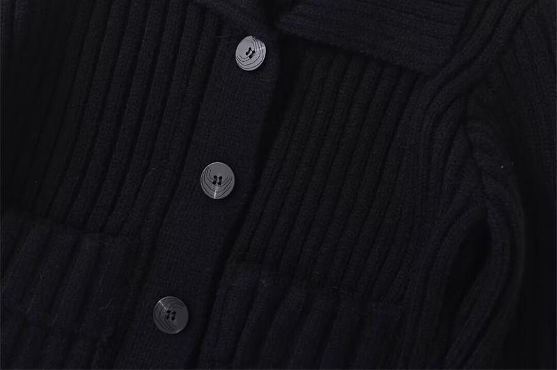 Plain Ribbed Cardigan Product Image