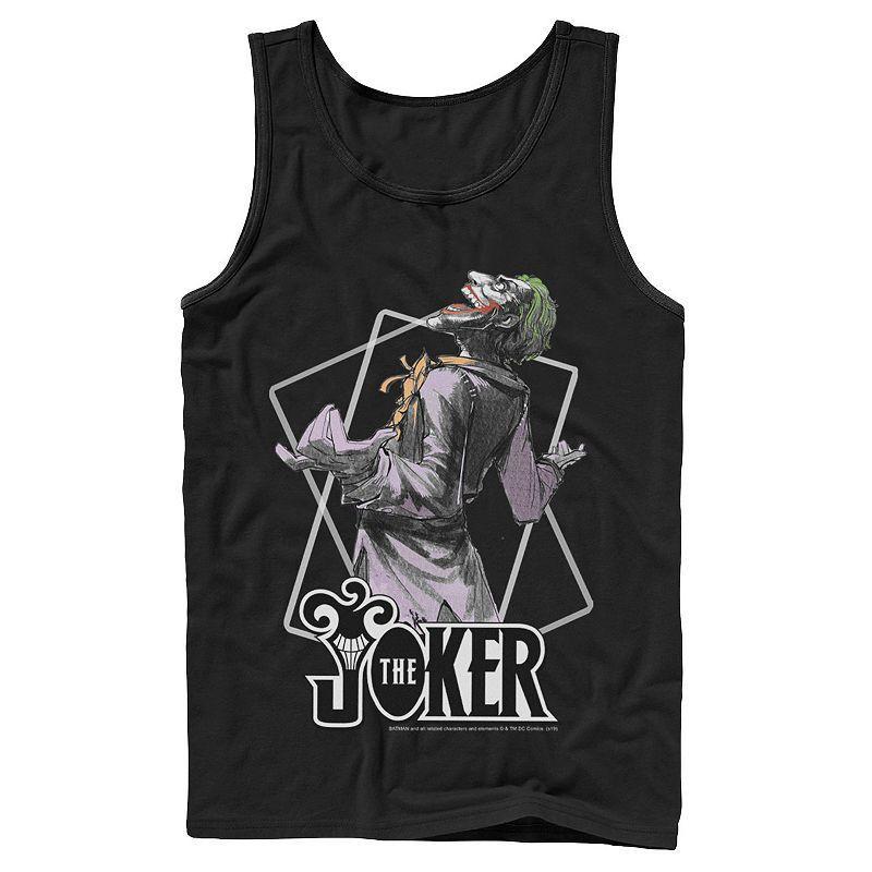 Mens DC Comics The Joker Card Outline Tank Top Product Image