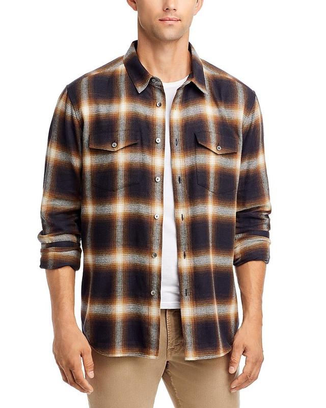 FRAME Plaid Brushed Cotton Button-Up Shirt Product Image