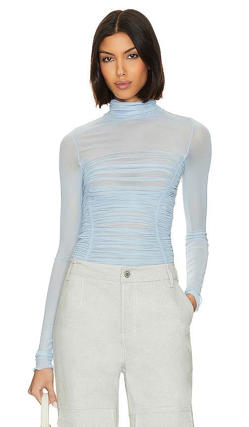 Free People Under It All Ruched Mesh Turtleneck Bodysuit Product Image