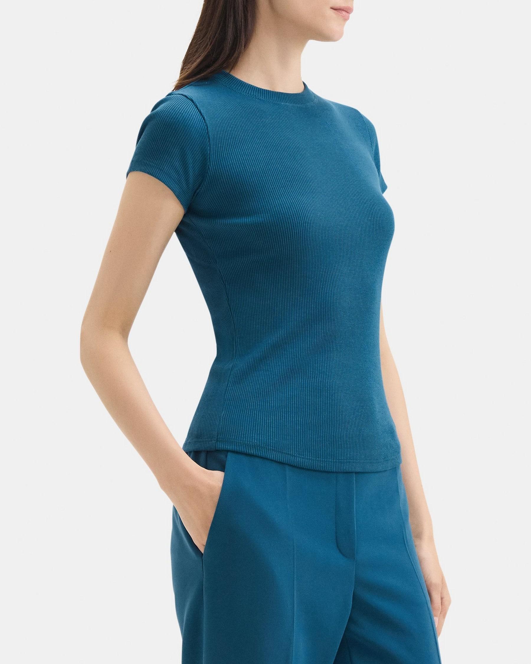 Tiny Tee in Ribbed Modal Cotton Product Image