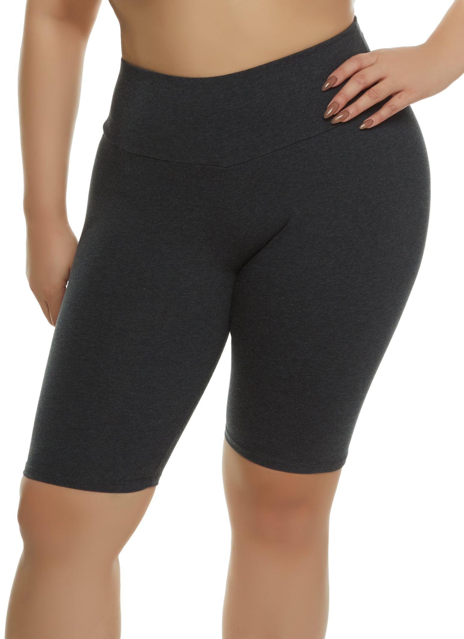 Womens Plus Size High Waisted Bike Shorts Product Image