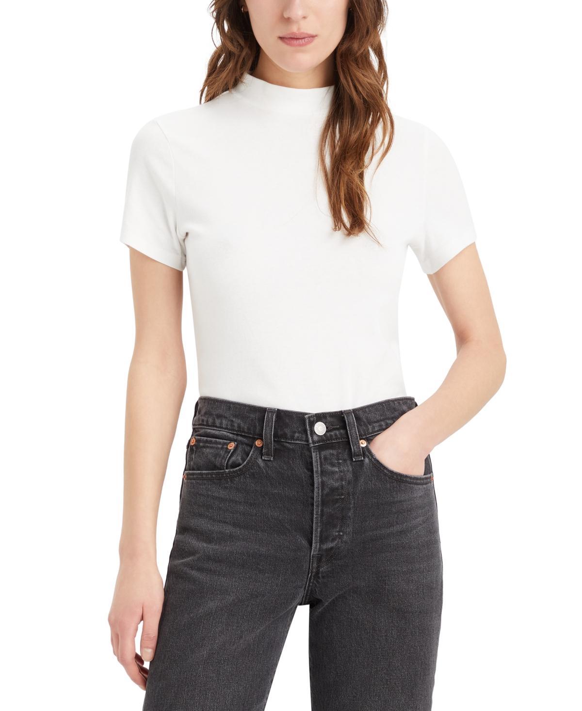 Levis Womens Effortless Short-Sleeve Mock-Neck Tee Product Image