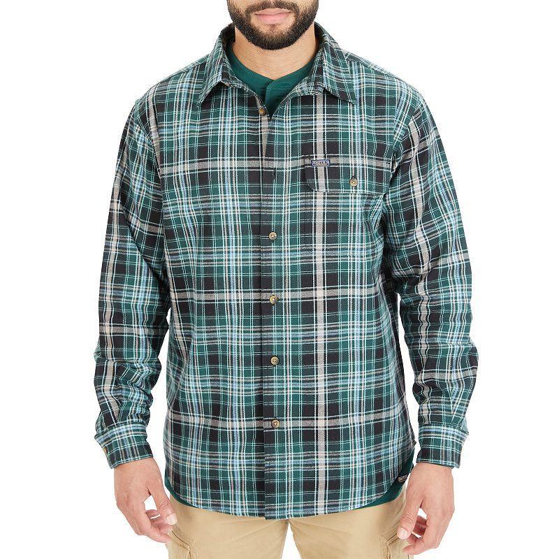 Mens Smiths Workwear Buffalo Plaid Flannel Button-Down Shirt New Grey Product Image