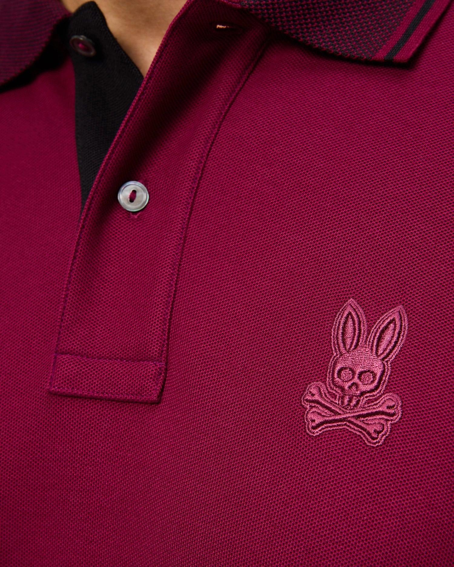 Mens Malton Pique Polo Shirt 607 CRIMSON / M Product Image