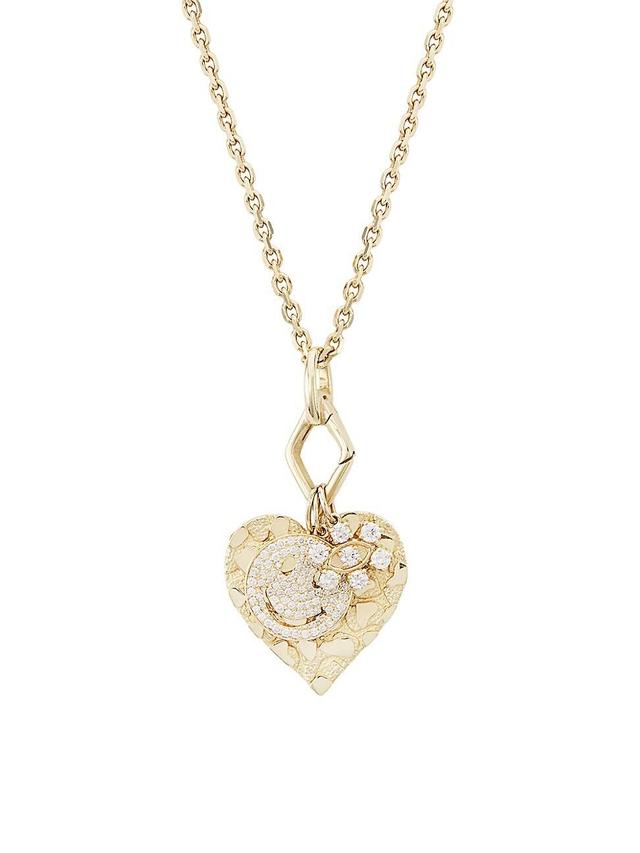 Womens Multi-Charm 14K Gold & Diamond Necklace Product Image