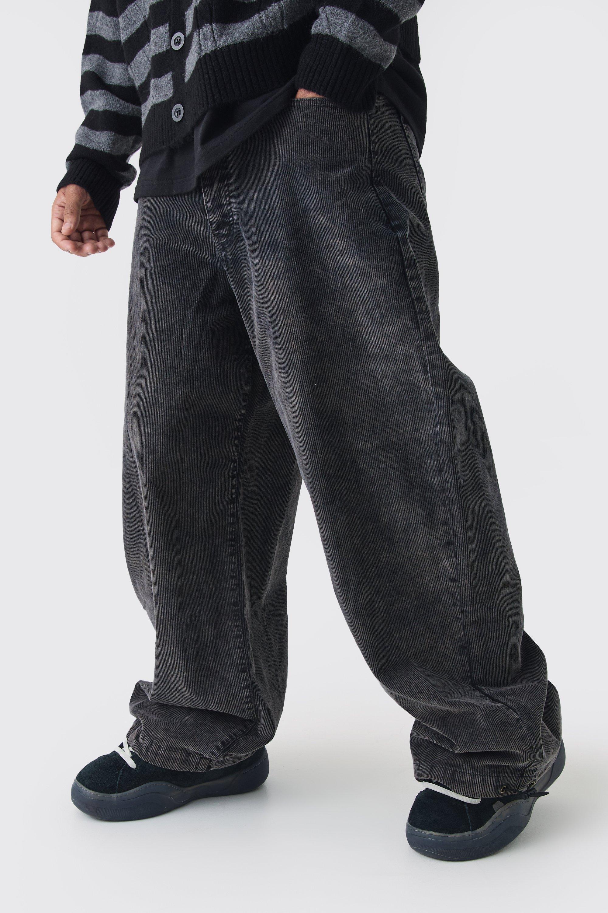 Parachute Acid Wash Cord Pants | boohooMAN USA product image