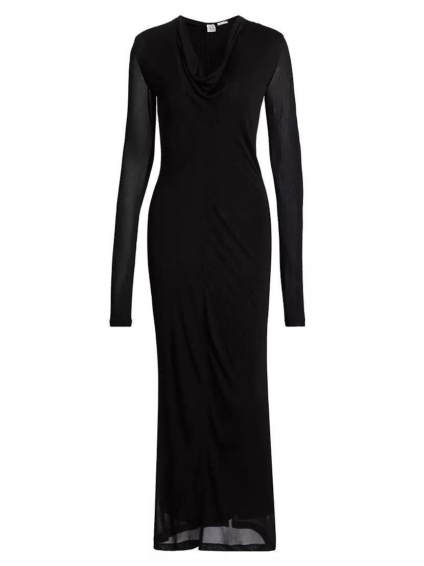 Draped V-Neck Maxi Dress product image