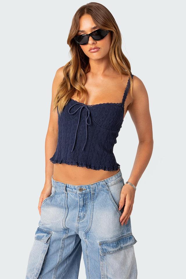 Lacey Knit Tank Top Product Image