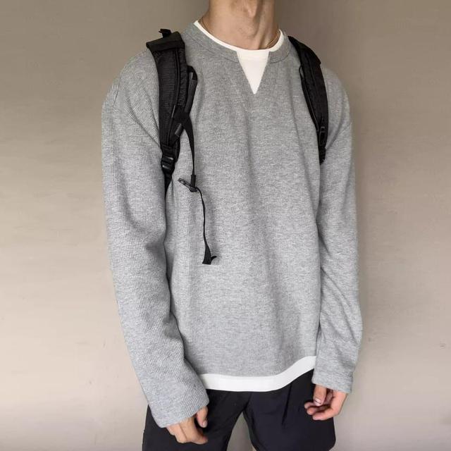 Mock Two-Piece Two Tone Sweatshirt Product Image