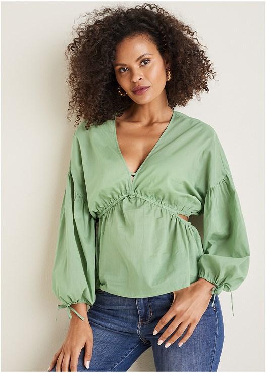 Voile Cut Out Blouse Product Image