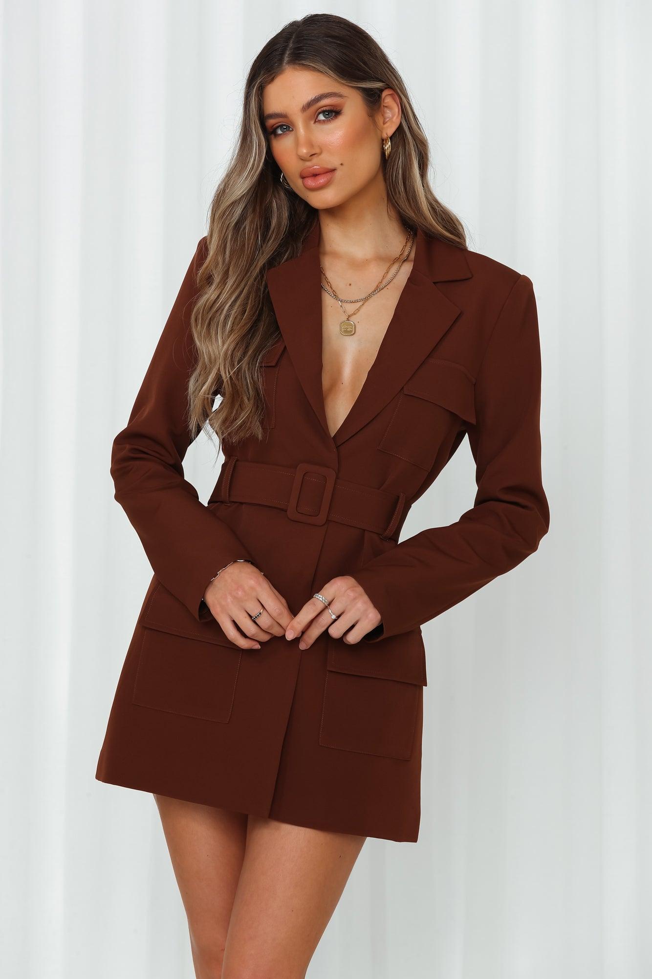 LIONESS Steinway Mini Dress Brown Product Image