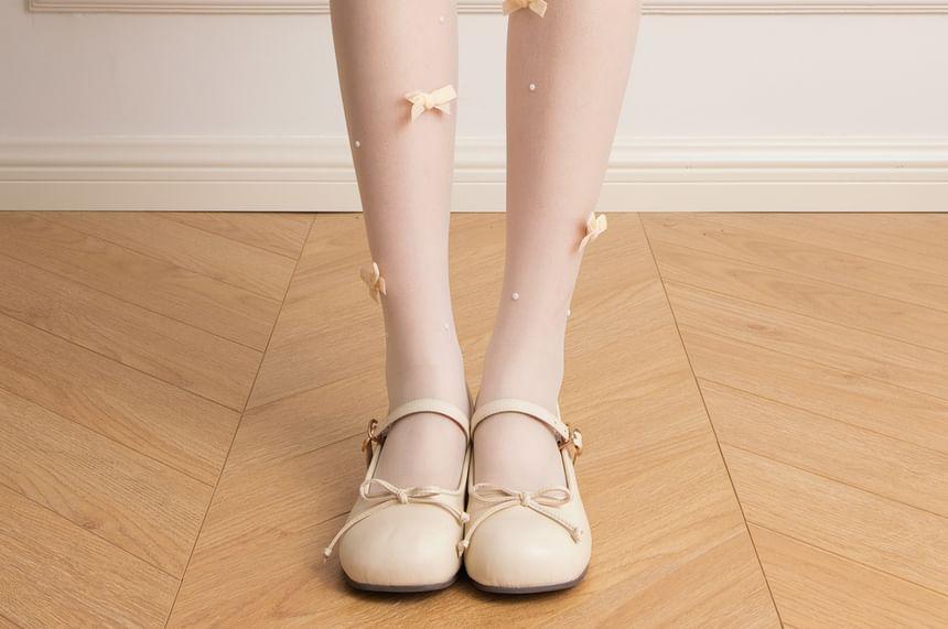 Bow Sheer Tights Product Image