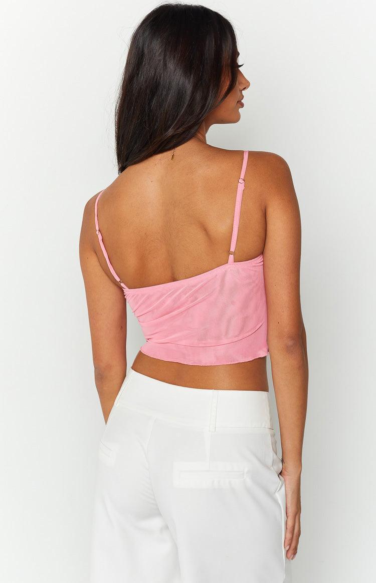 Mora Pink Mesh Top Product Image