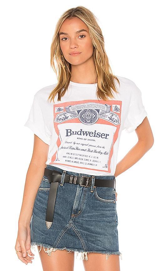 Junk Food Budweiser Label Tee Size M, S, XS. Product Image