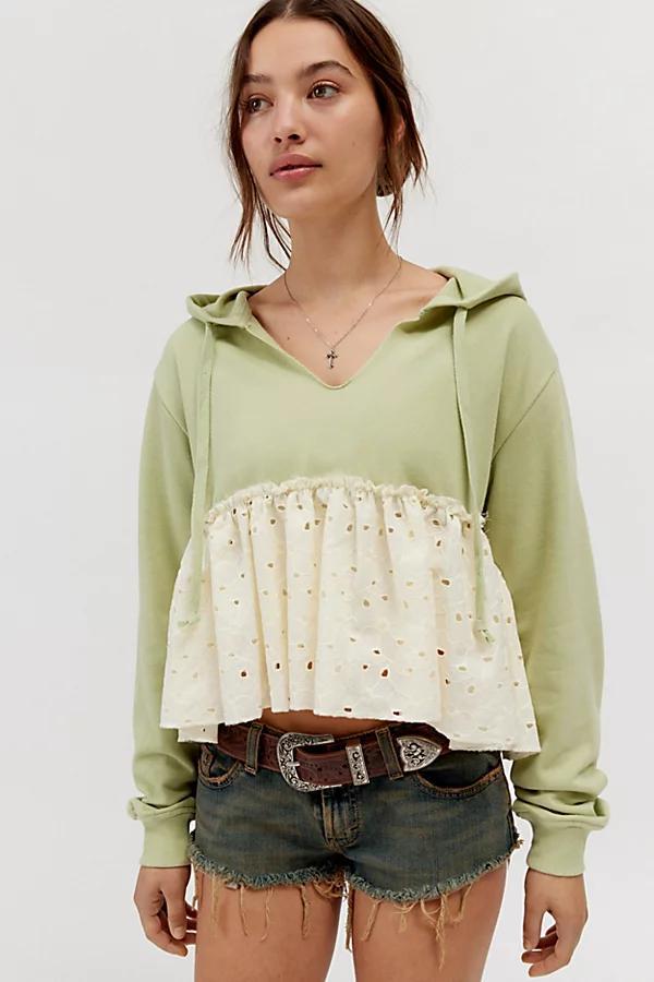 BDG Shai Eyelet Pullover Hoodie Sweatshirt Womens at Urban Outfitters Product Image