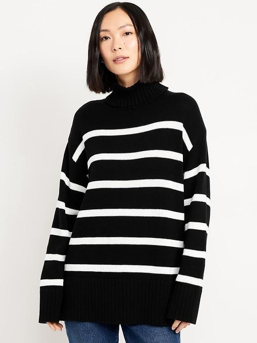 Turtleneck Tunic Sweater Product Image