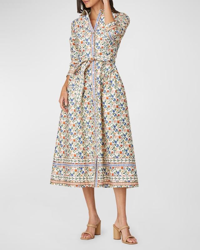 Kaitlyn Floral-Print Midi Shirtdress Product Image